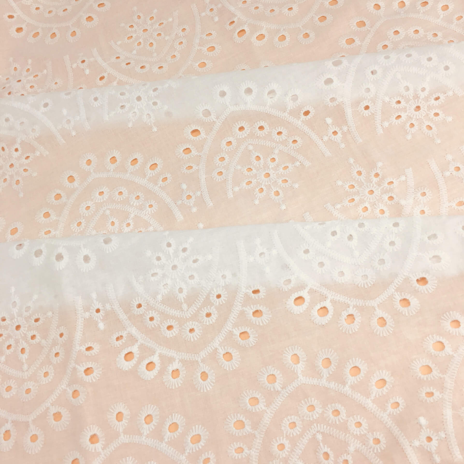 Cutwork Eyelet 100% Cotton Embroidered Fabric for Women's Wear Wholesa 4